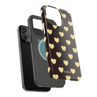 Heart Pattern Magnetic Impact-Resistant Phone Case