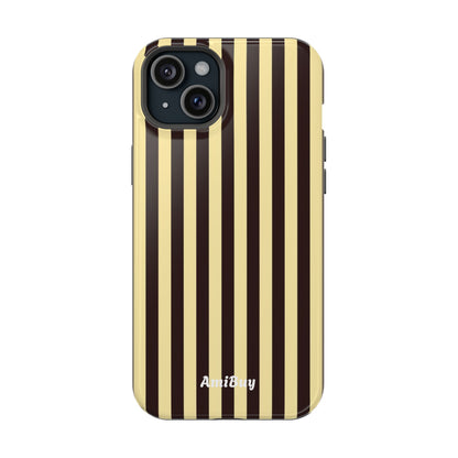 Striped Retro Phone Case — Magnetic Impact-Resistant