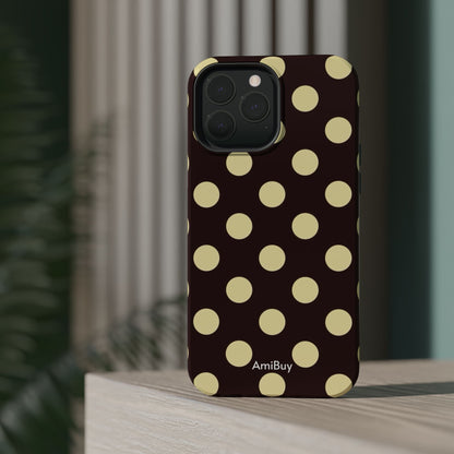 Polka Dot Magnetic Impact Phone Case — Protective Stylish Phone Cover