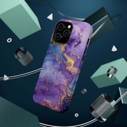 Purple Marble Magnetic Impact-Resistant Phone Case