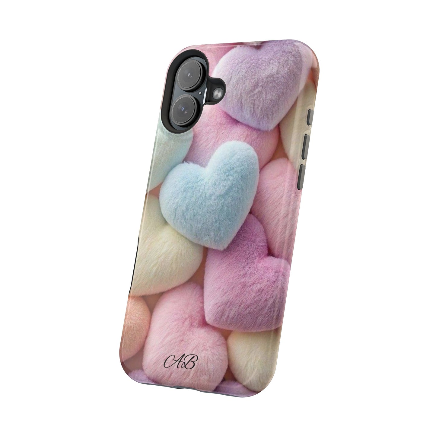 Pastel Heart Pattern Magnetic Impact-Resistant Phone Case