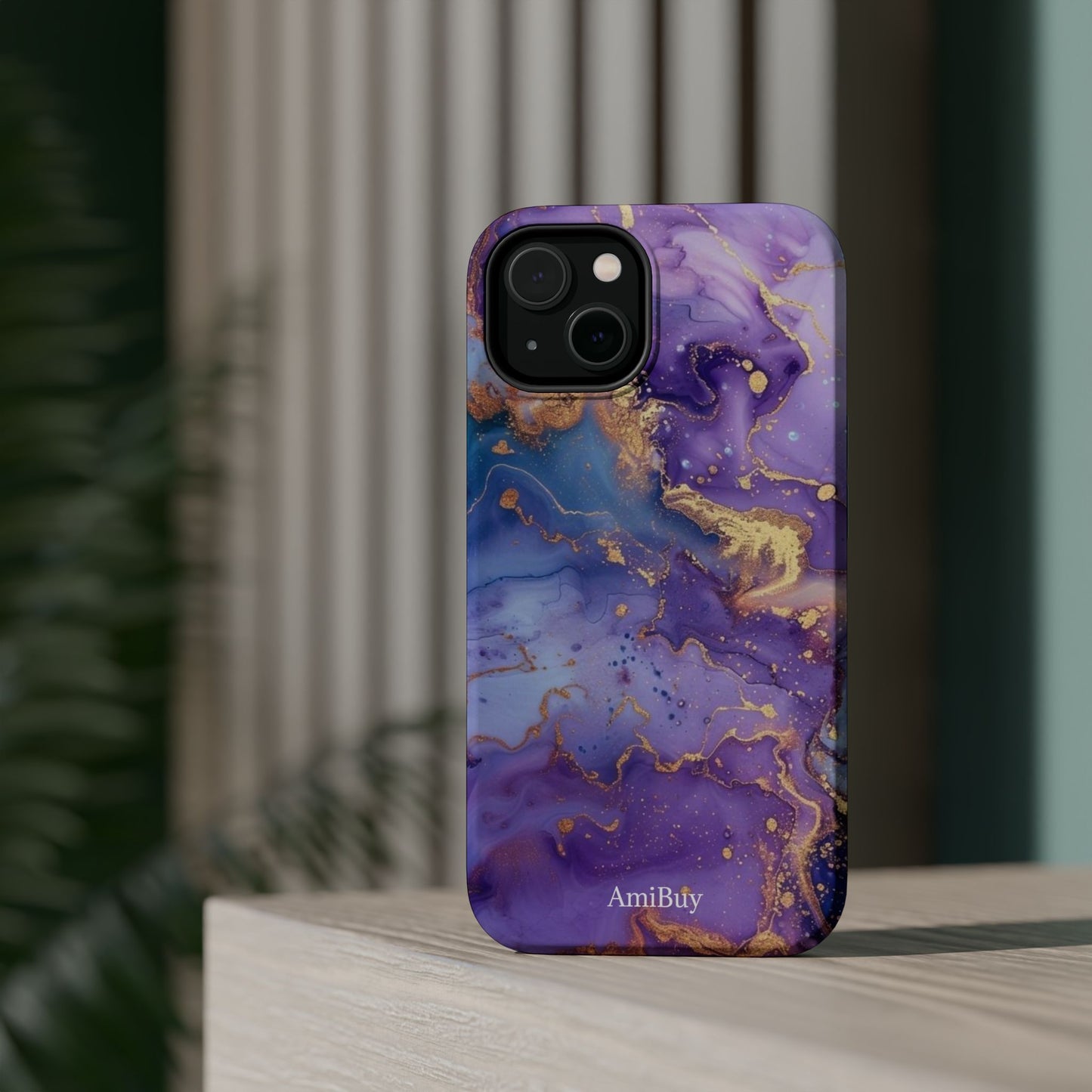 Purple Marble Magnetic Impact-Resistant Phone Case