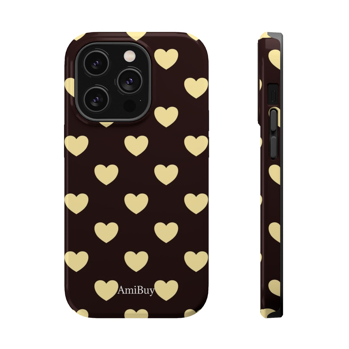 Heart Pattern Magnetic Impact-Resistant Phone Case