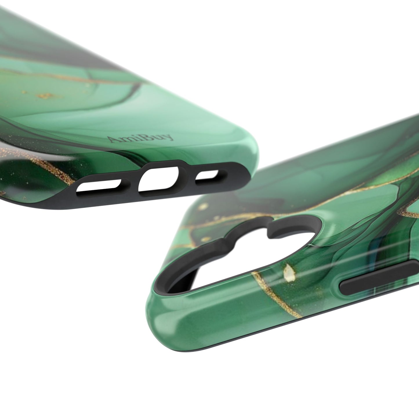 Green Marble Magnetic Impact-Resistant Phone Case