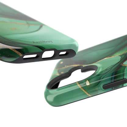 Green Marble Magnetic Impact-Resistant Phone Case