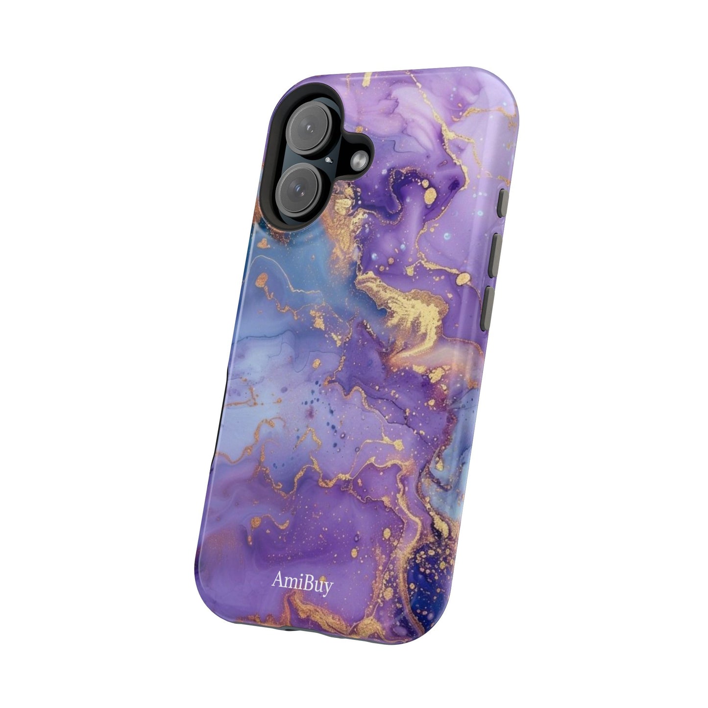 Purple Marble Magnetic Impact-Resistant Phone Case