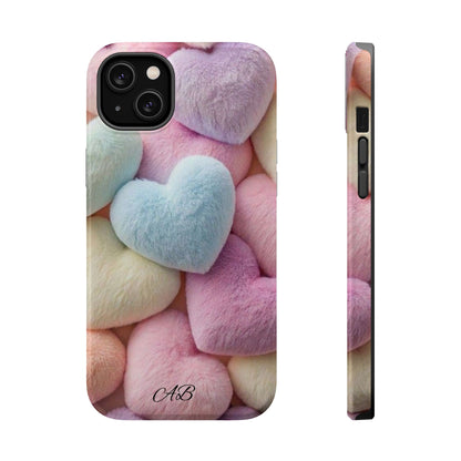 Pastel Heart Pattern Magnetic Impact-Resistant Phone Case