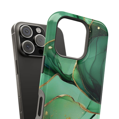 Green Marble Magnetic Impact-Resistant Phone Case