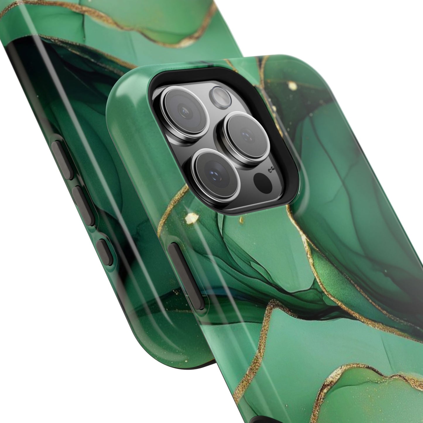 Green Marble Magnetic Impact-Resistant Phone Case