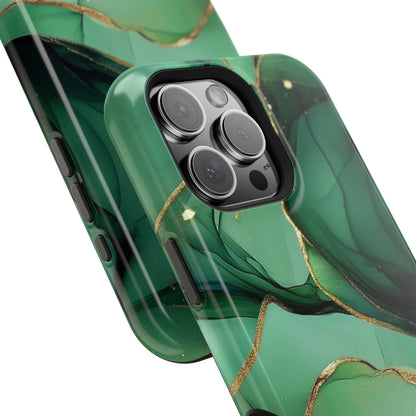 Green Marble Magnetic Impact-Resistant Phone Case
