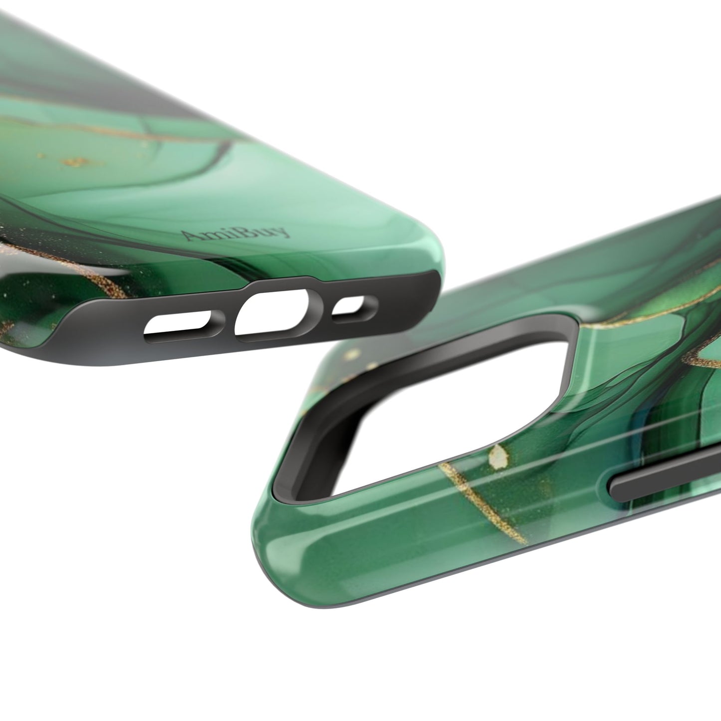 Green Marble Magnetic Impact-Resistant Phone Case