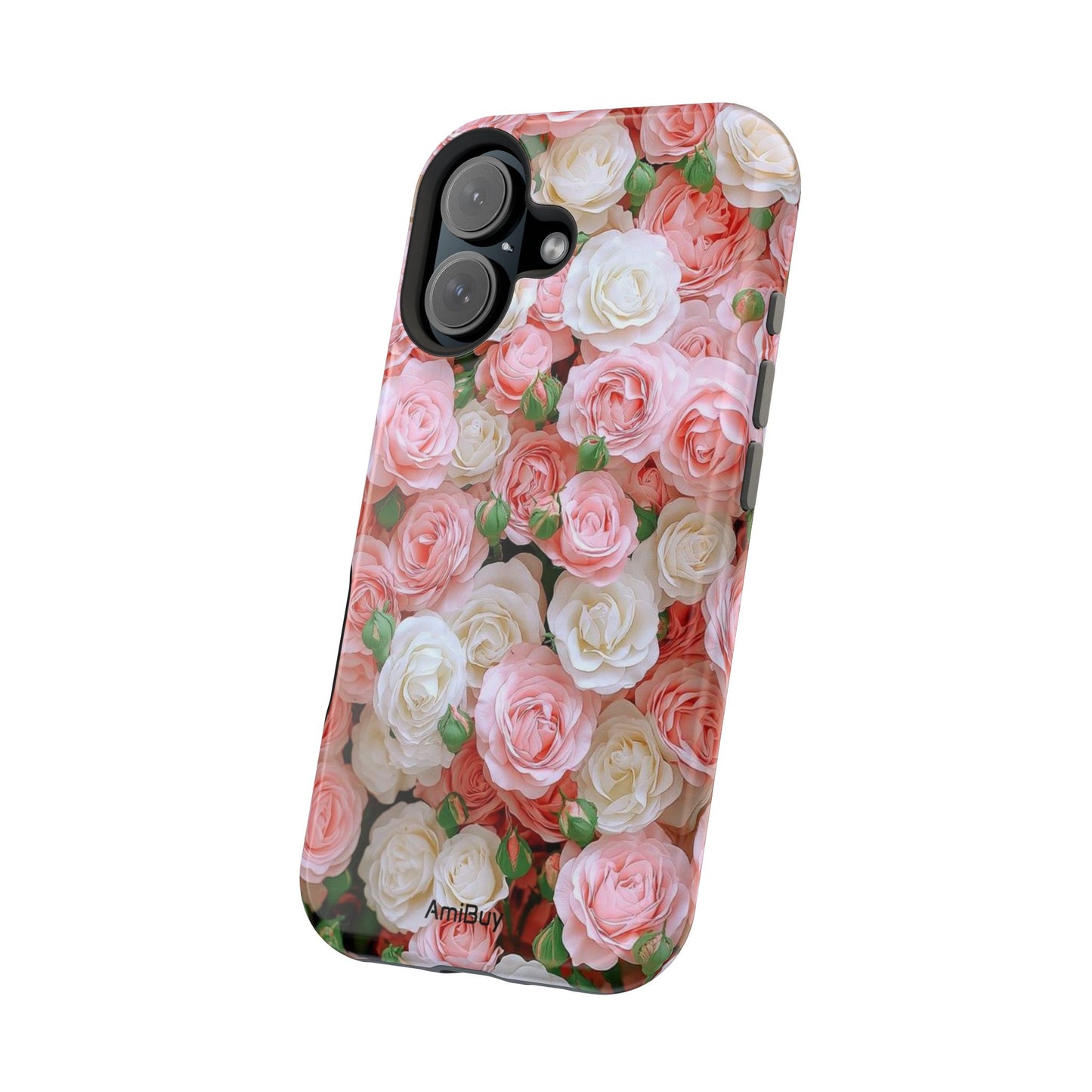 Floral Rose Pattern Magnetic Impact-Resistant Phone Case