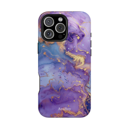 Purple Marble Magnetic Impact-Resistant Phone Case