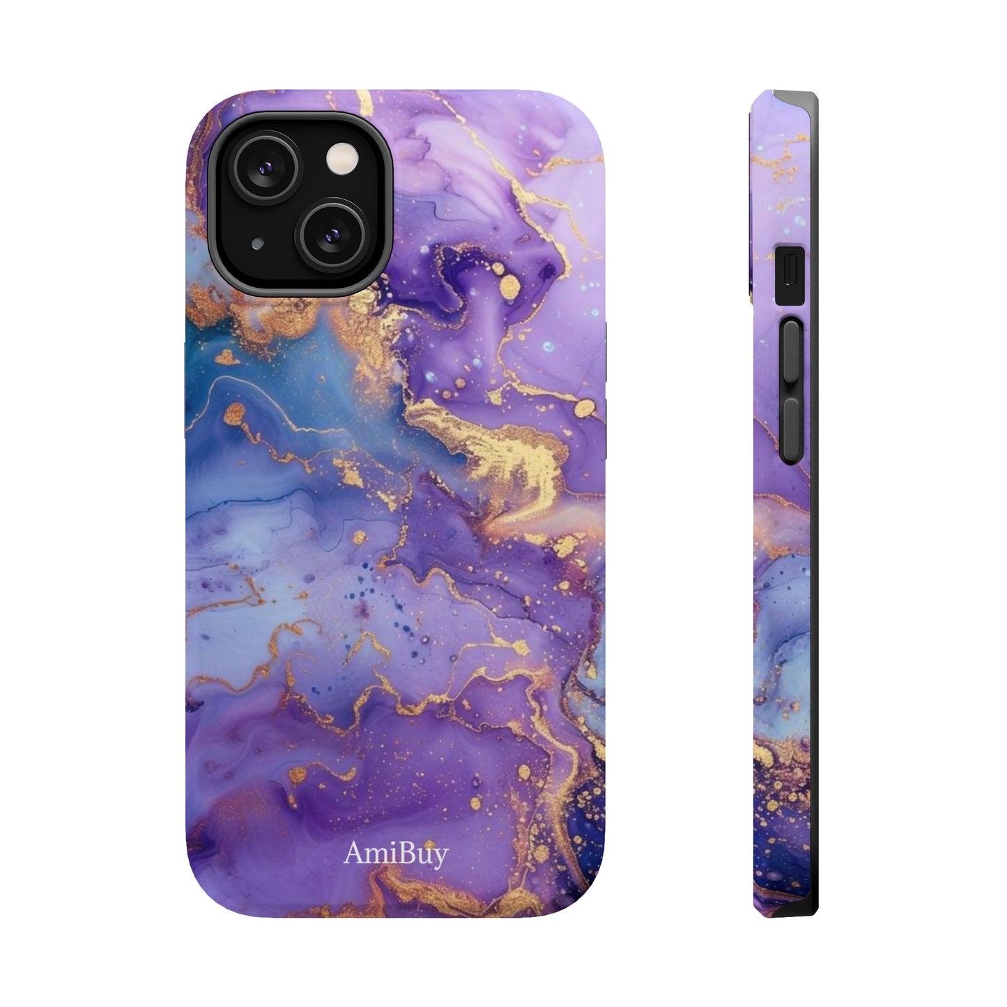 Purple Marble Magnetic Impact-Resistant Phone Case