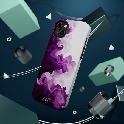 Purple Marble Smoke Phone Case — Magnetic Impact-Resistant