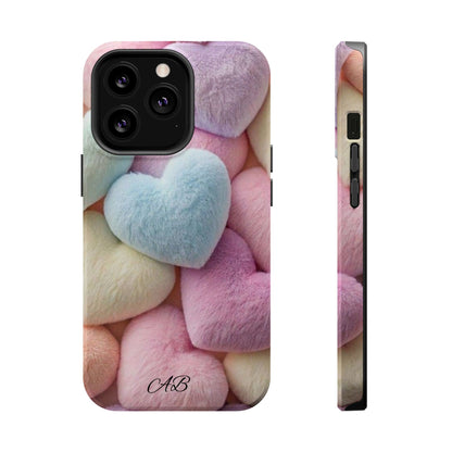 Pastel Heart Pattern Magnetic Impact-Resistant Phone Case