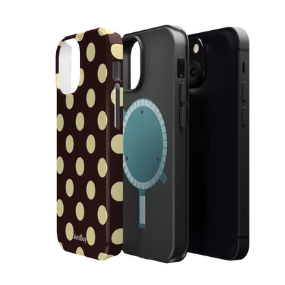 Polka Dot Magnetic Impact Phone Case — Protective Stylish Phone Cover