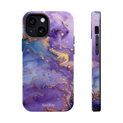 Purple Marble Magnetic Impact-Resistant Phone Case