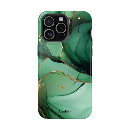 Green Marble Magnetic Impact-Resistant Phone Case