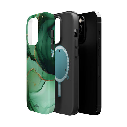 Green Marble Magnetic Impact-Resistant Phone Case