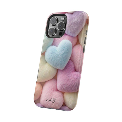 Pastel Heart Pattern Magnetic Impact-Resistant Phone Case