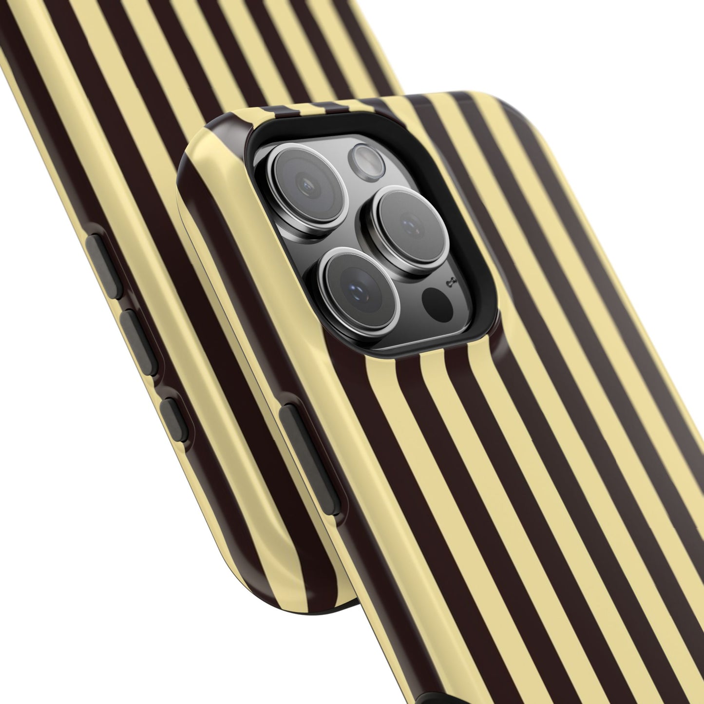 Striped Retro Phone Case — Magnetic Impact-Resistant