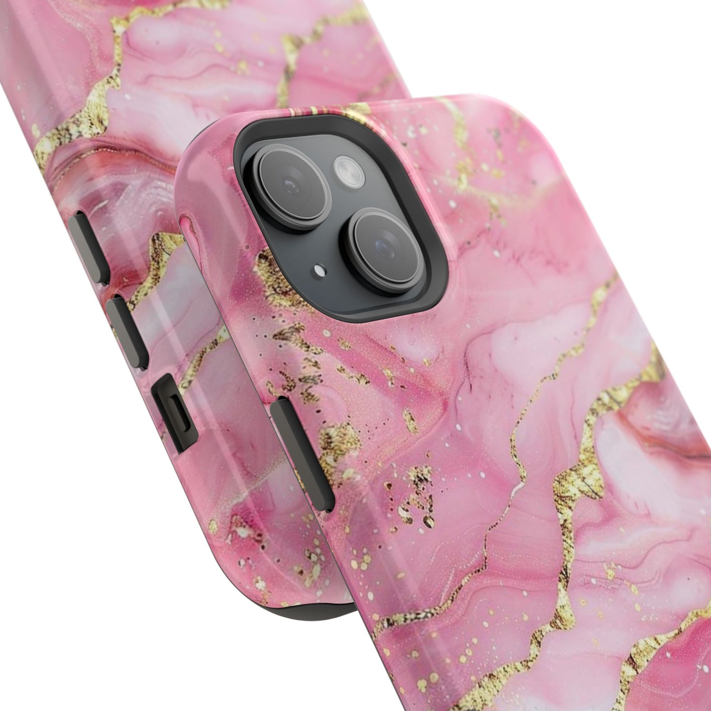 Pink Gold Marble Magnetic Impact-Resistant Phone Case