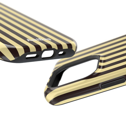 Striped Retro Phone Case — Magnetic Impact-Resistant