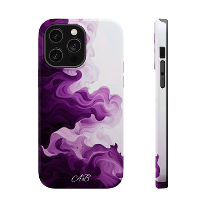 Purple Marble Smoke Phone Case — Magnetic Impact-Resistant