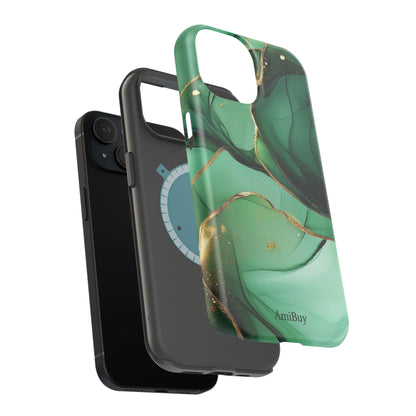 Green Marble Magnetic Impact-Resistant Phone Case