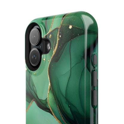 Green Marble Magnetic Impact-Resistant Phone Case