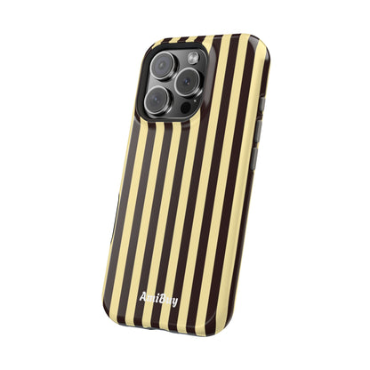Striped Retro Phone Case — Magnetic Impact-Resistant