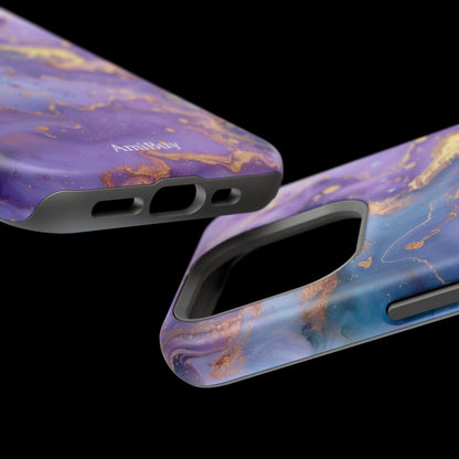 Purple Marble Magnetic Impact-Resistant Phone Case