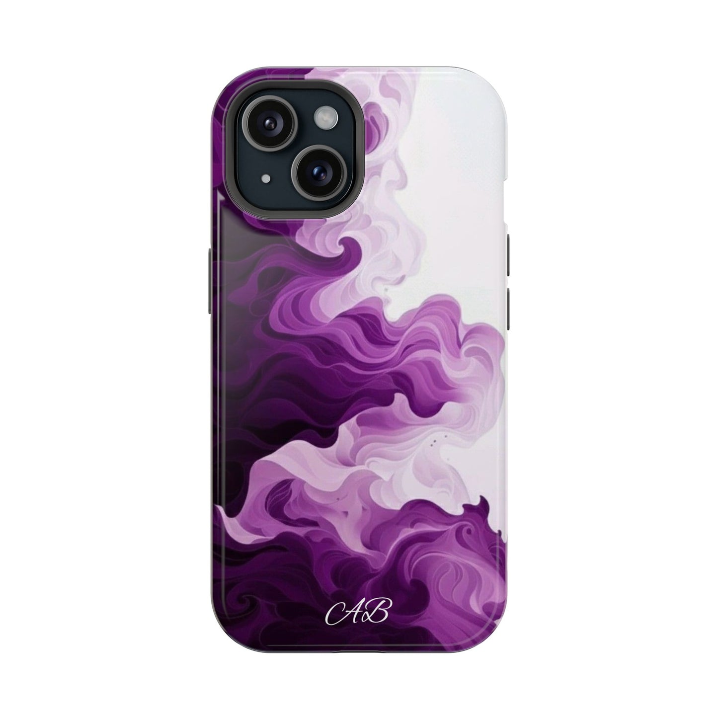 Purple Marble Smoke Phone Case — Magnetic Impact-Resistant