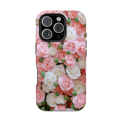 Floral Rose Pattern Magnetic Impact-Resistant Phone Case