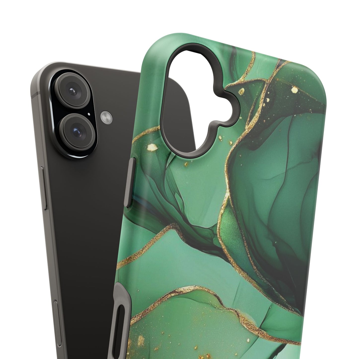 Green Marble Magnetic Impact-Resistant Phone Case