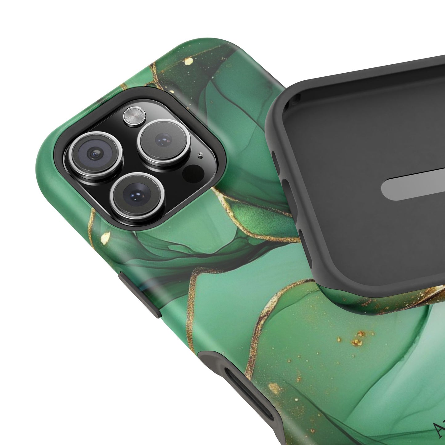 Green Marble Magnetic Impact-Resistant Phone Case