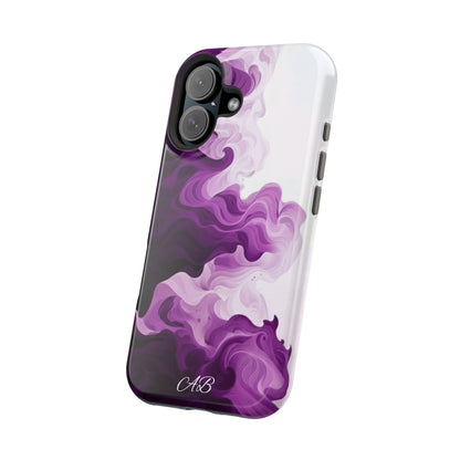 Purple Marble Smoke Phone Case — Magnetic Impact-Resistant