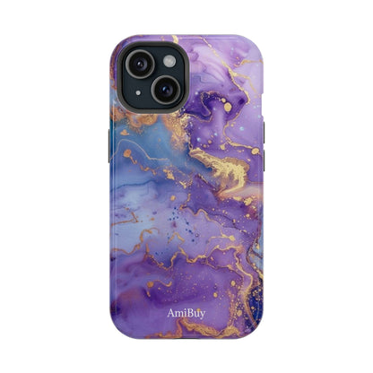 Purple Marble Magnetic Impact-Resistant Phone Case