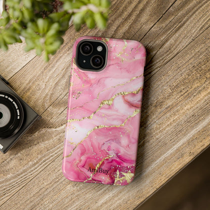 Pink Gold Marble Magnetic Impact-Resistant Phone Case