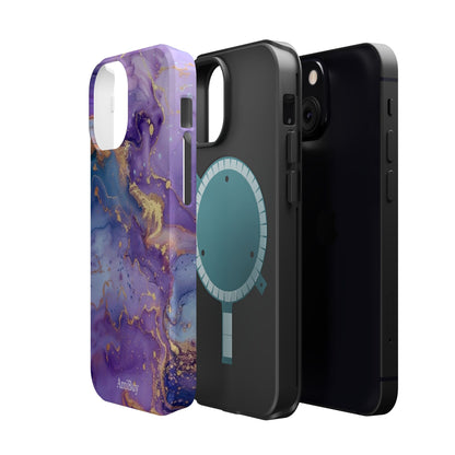 Purple Marble Magnetic Impact-Resistant Phone Case