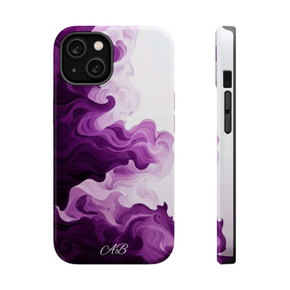 Purple Marble Smoke Phone Case — Magnetic Impact-Resistant