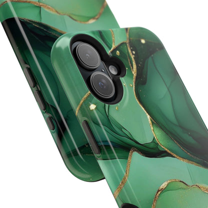 Green Marble Magnetic Impact-Resistant Phone Case