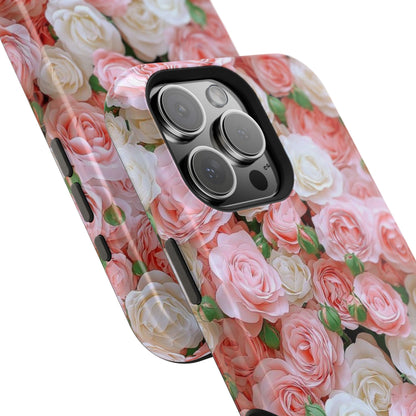 Floral Rose Pattern Magnetic Impact-Resistant Phone Case