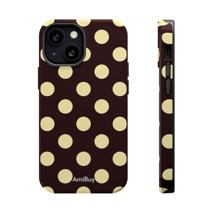 Polka Dot Magnetic Impact Phone Case — Protective Stylish Phone Cover