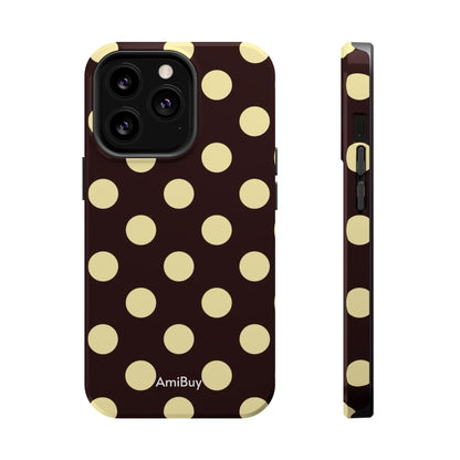 Polka Dot Magnetic Impact Phone Case — Protective Stylish Phone Cover
