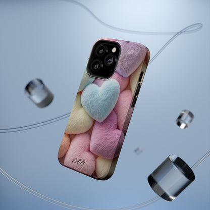 Pastel Heart Pattern Magnetic Impact-Resistant Phone Case