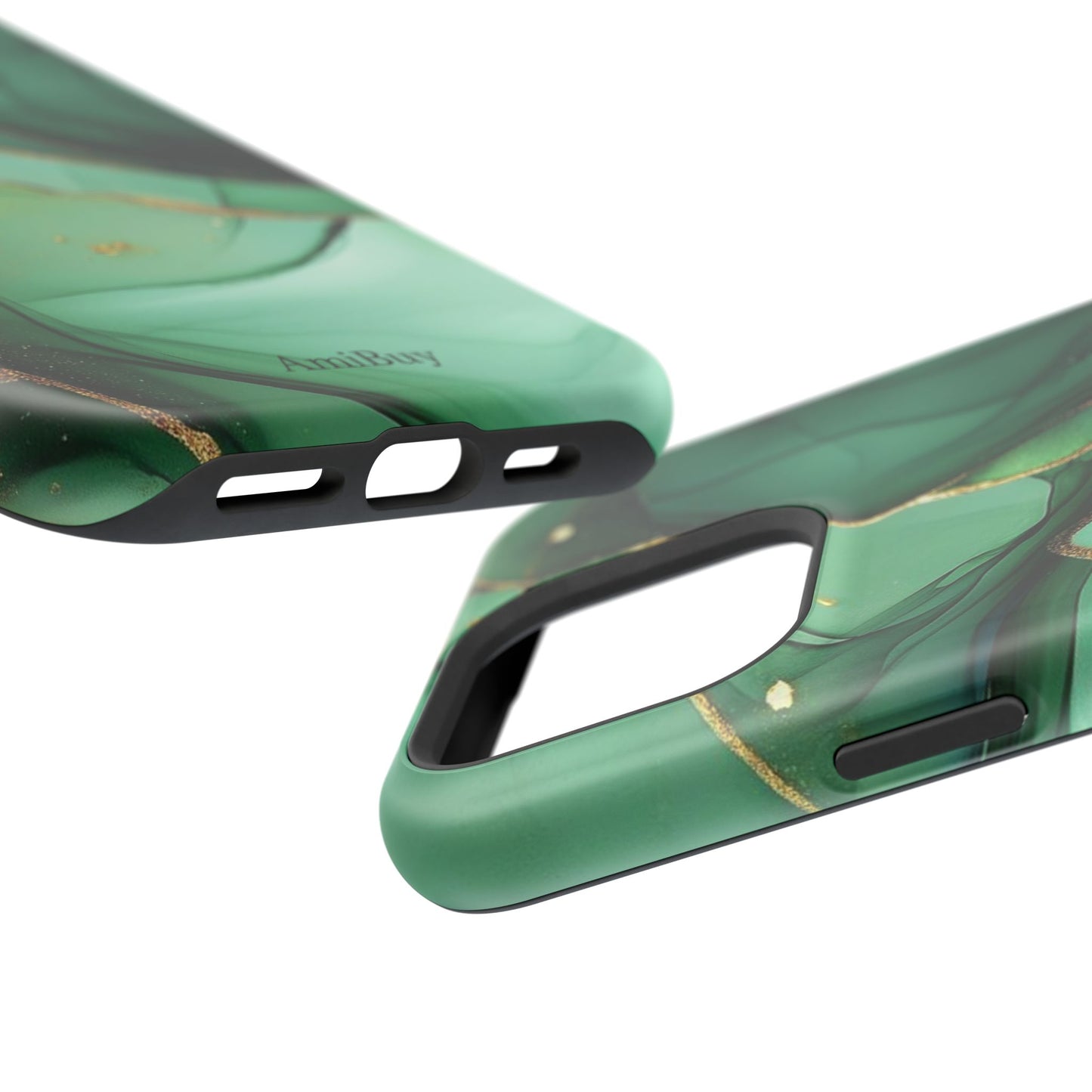 Green Marble Magnetic Impact-Resistant Phone Case