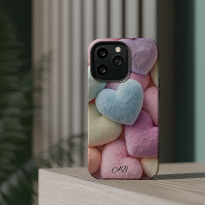 Pastel Heart Pattern Magnetic Impact-Resistant Phone Case