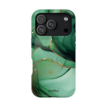 Green Marble Magnetic Impact-Resistant Phone Case
